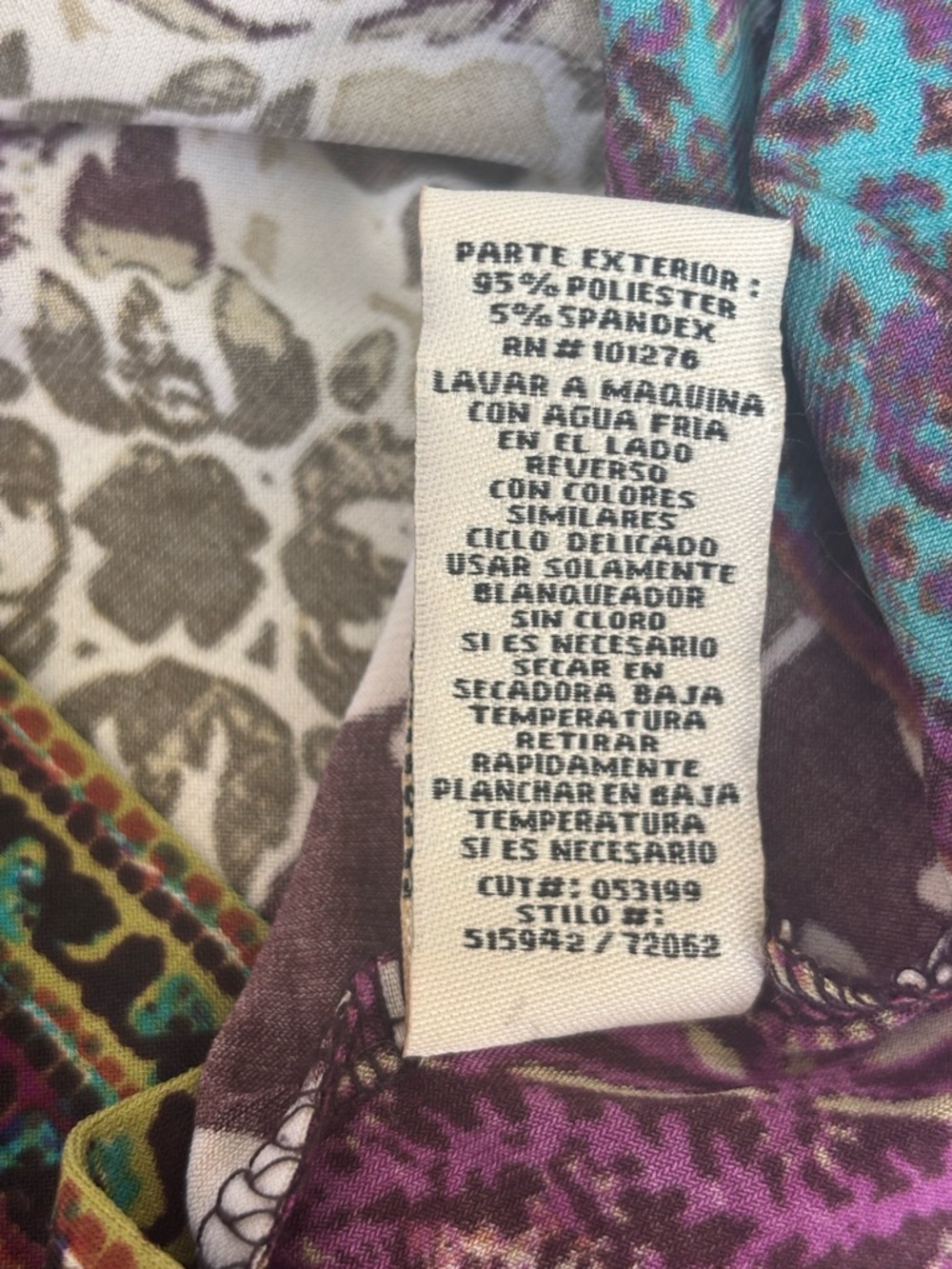 Beige by eci Floral Paisley Print Dress Purple, Green, Cream, Black Women’s 6 - Picture 7 of 9